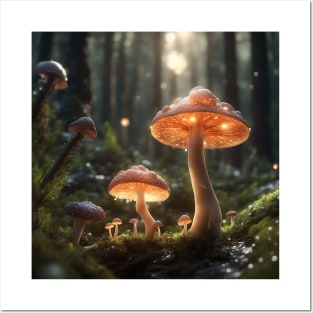 Fantasy Forestcore Mushrooms Posters and Art